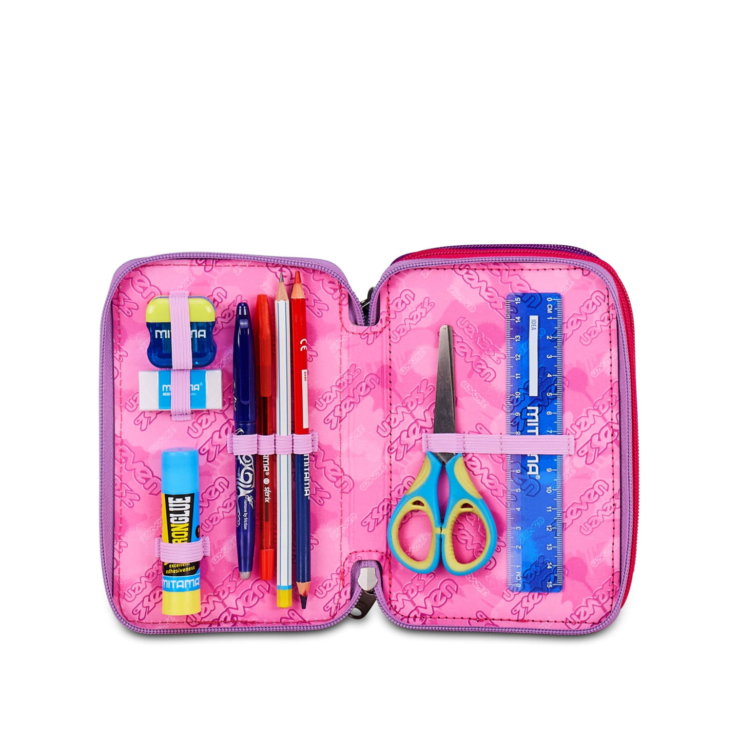 Astuccio 3 Zip Seven Buzzy Note Girl professional product photo ready to upload to shopify