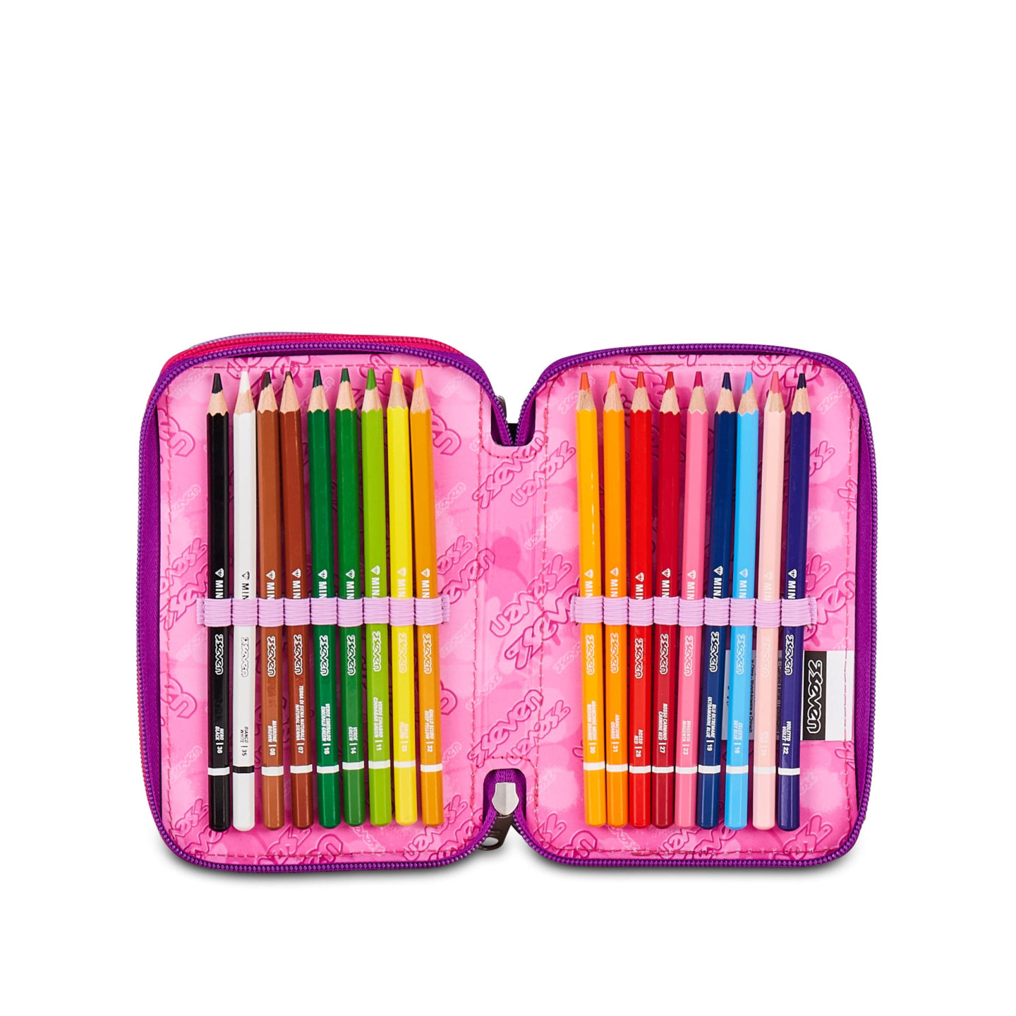 Astuccio 3 Zip Seven Buzzy Note Girl professional product photo ready to upload to shopify