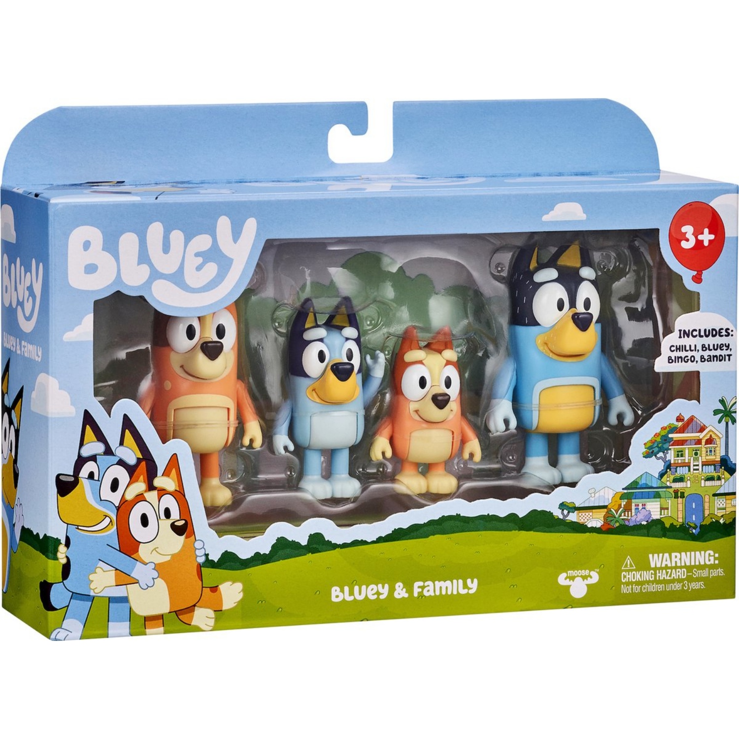 Bluey Speelfiguren set 4 stuks professional product photo ready to upload to shopify