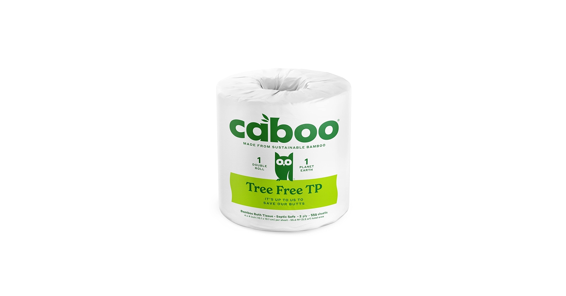 Caboo Bamboo Bathroom Tissue - Single Roll professional product photo ready to upload to shopify