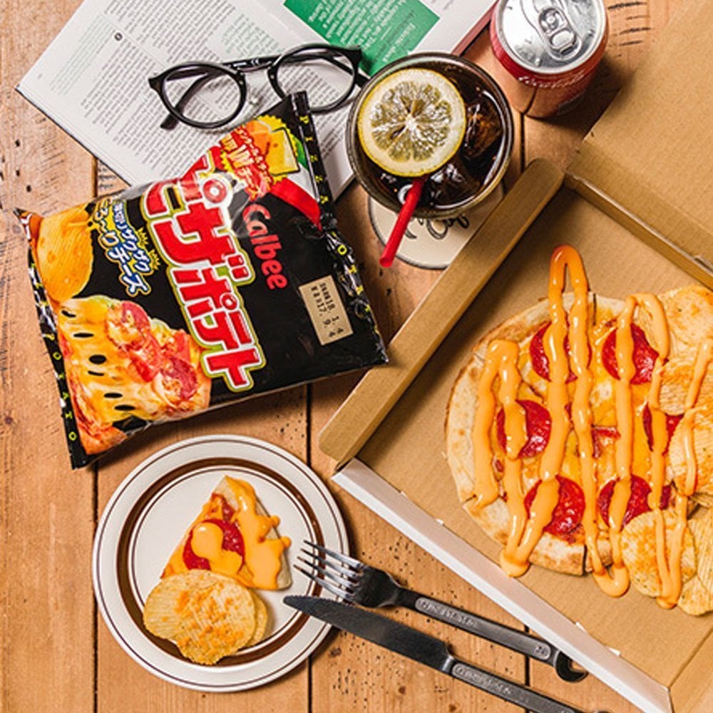 Calbee Potato Chips - Pizza professional product photo ready to upload to shopify