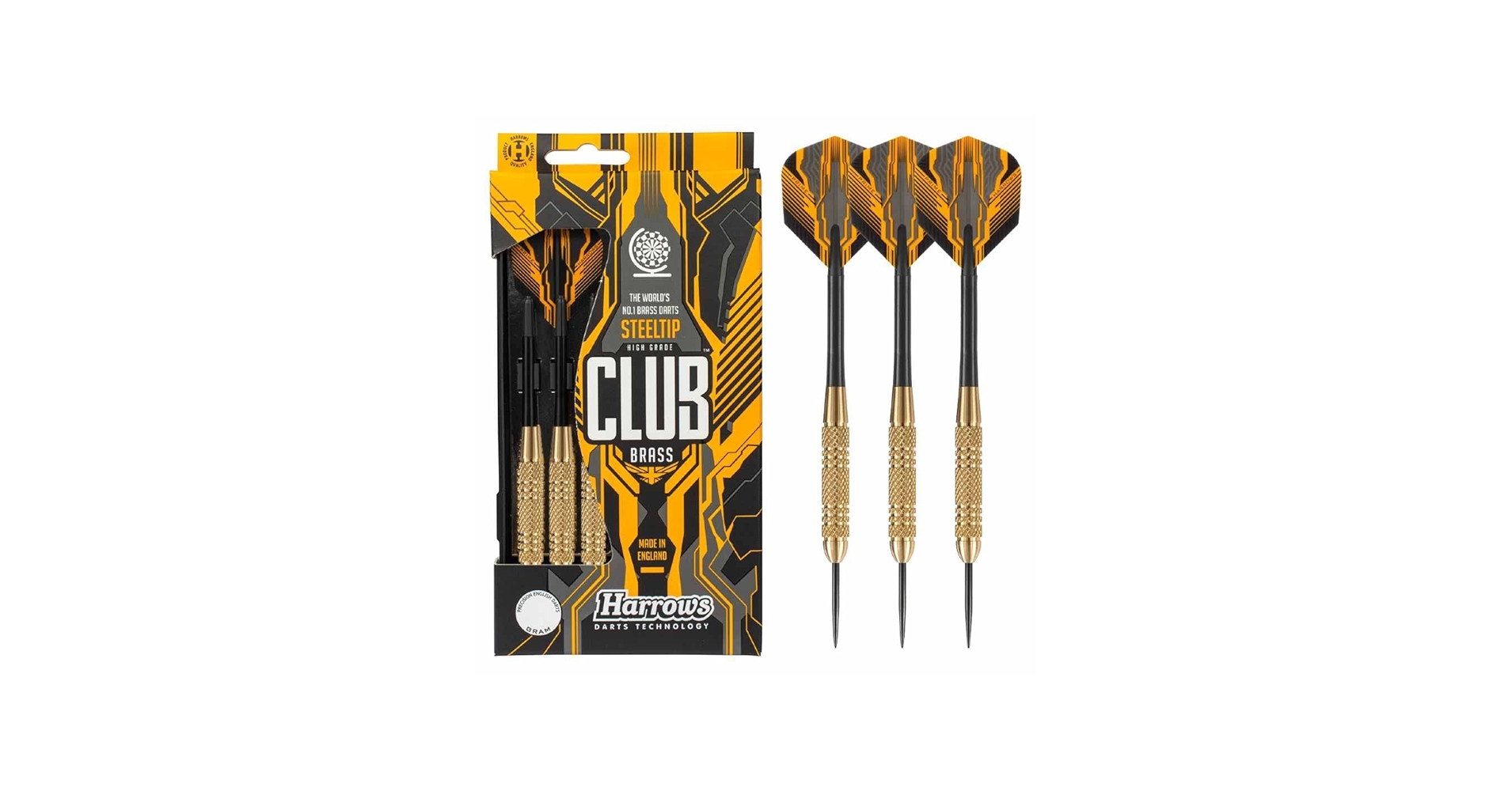 Darts Club 22 gr Brass professional product photo ready to upload to shopify