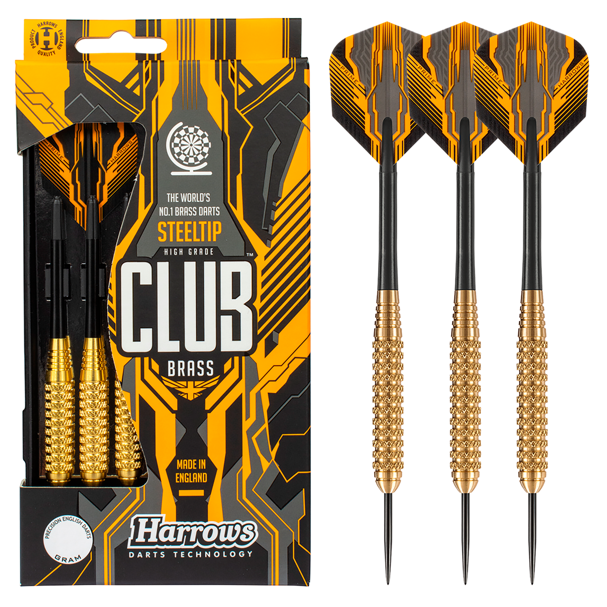 Darts Club 24gr Brass professional product photo ready to upload to shopify