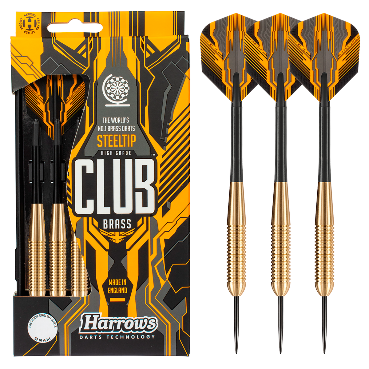 Darts Club 24gr Brass professional product photo ready to upload to shopify