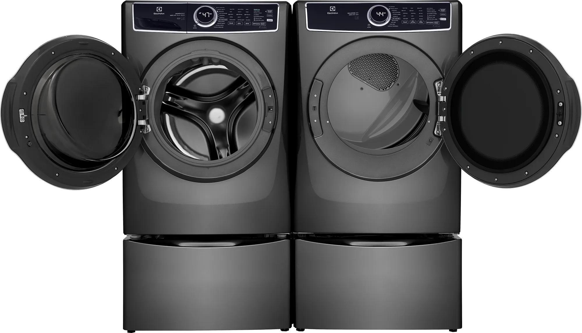 Electrolux Extra Large Stackable Steam Cycle Vented Electric Dryer Titanium professional product photo ready to upload to shopify