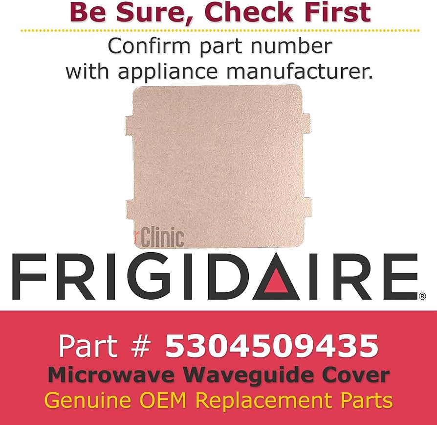 Frigidaire Microwave Waveguide Cover professional product photo ready to upload to shopify