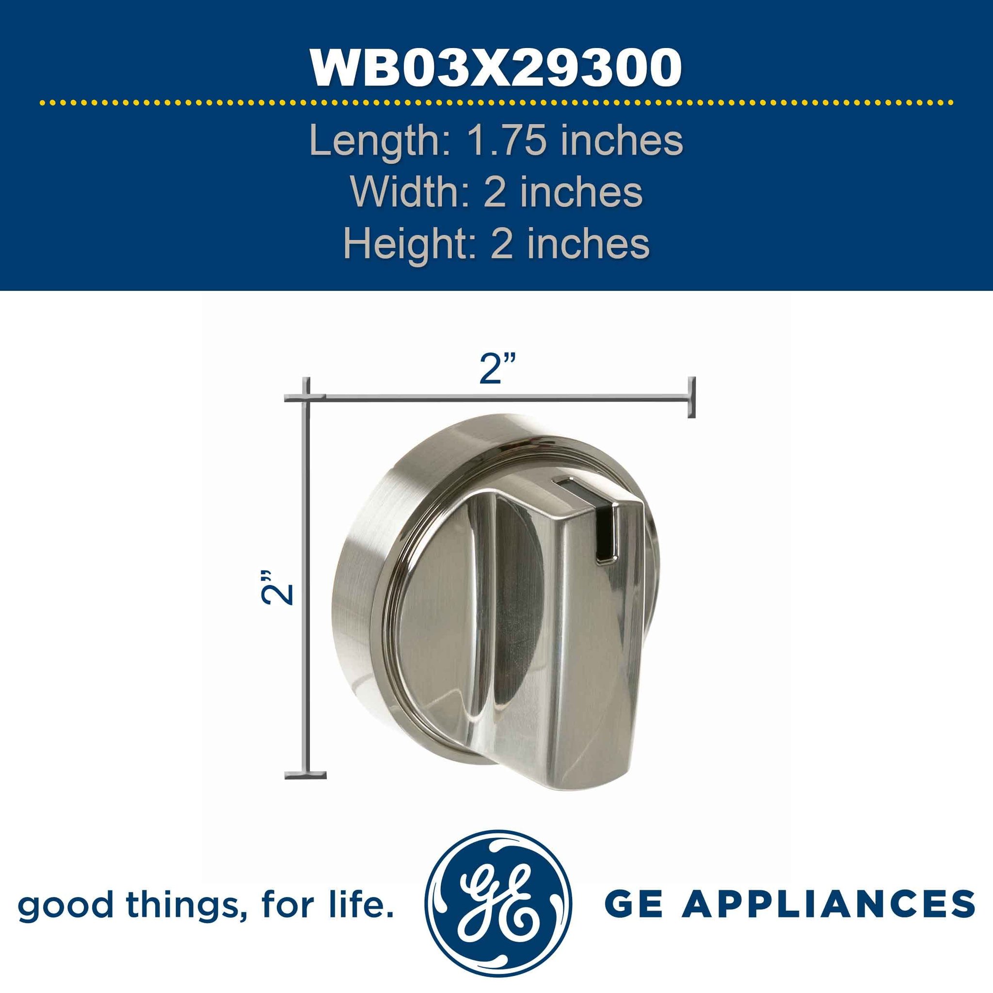 GE Knob Assembly Stainless Steel professional product photo ready to upload to shopify