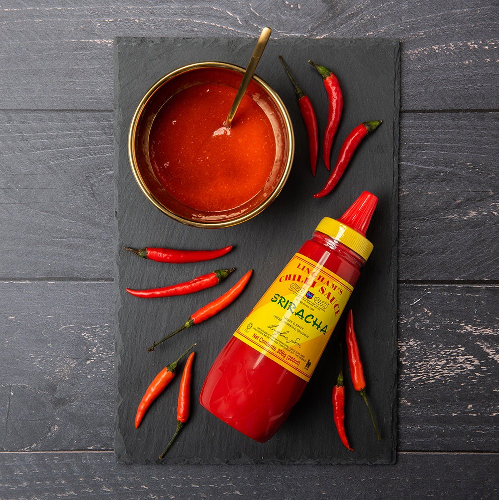Linghams Sriracha Chilli Sauce Original 280ml professional product photo ready to upload to shopify