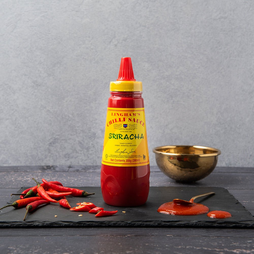 Linghams Sriracha Chilli Sauce Original 280ml professional product photo ready to upload to shopify