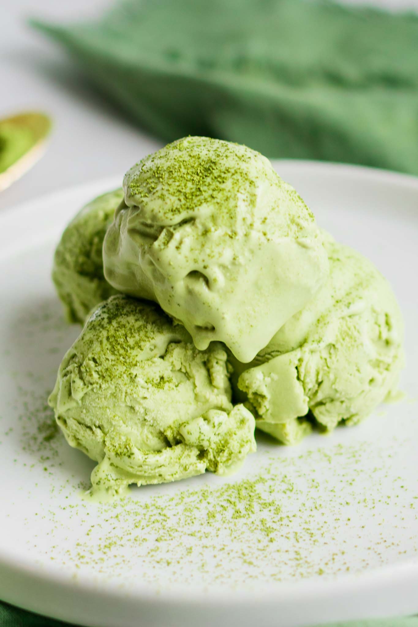 Matcha Green Tea Ice Cream 125ml professional product photo ready to upload to shopify