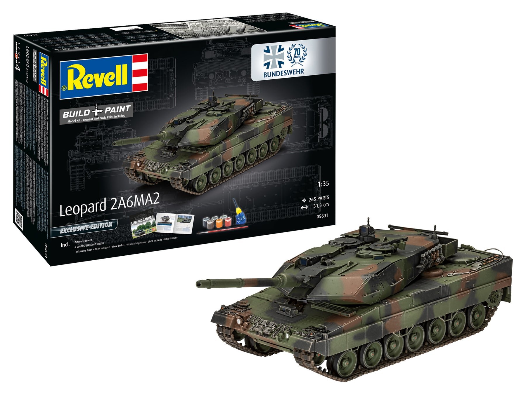 Revell Leopard 2A6MA2 professional product photo ready to upload to shopify