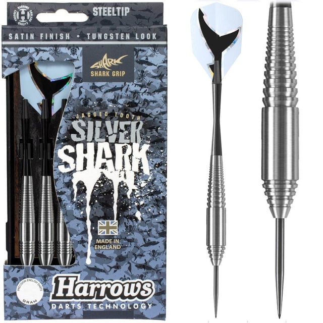 Silver Shark 22gr dart professional product photo ready to upload to shopify