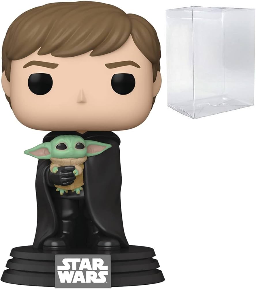 Star Wars Luke Skywalker Grogu Funko Pop professional product photo ready to upload to shopify