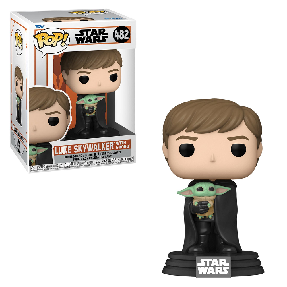 Star Wars Luke Skywalker Grogu Funko Pop professional product photo ready to upload to shopify