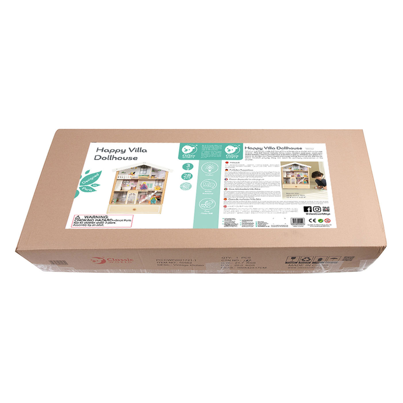 Villa Houten Poppenhuis professional product photo ready to upload to shopify