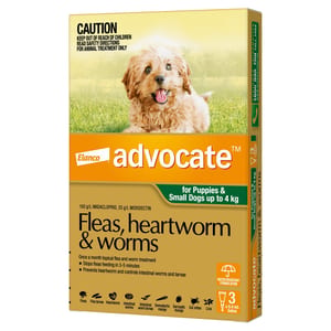 ADVOCATE Spot-On Flea and Worm Treatment for Dogs Up to 4 kg product photo