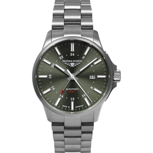 Bauhaus Aviation Automatisch Titanium GMT Herenhorloge 42mm product photo