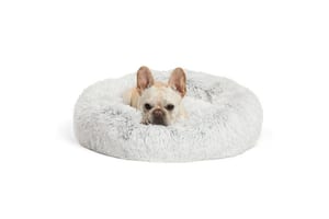 Best Friends by Sheri Donut Shag Dog Bed Taupe 23" x 23" product photo
