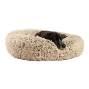 Best Friends by Sheri Donut Shag Dog Bed Taupe 30" x 30" product photo