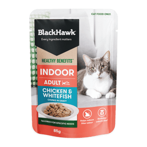 Black Hawk Healthy Benefits Indoor Wet Cat Food Chicken & Fish in Gravy 12 x 85g product photo