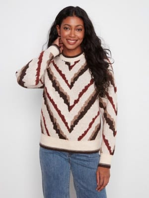 Charlie B Raglan Crew Jacquard product photo