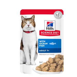 Hill's Science Diet Cat Adult 7+ Ocean Fish Pouches product photo