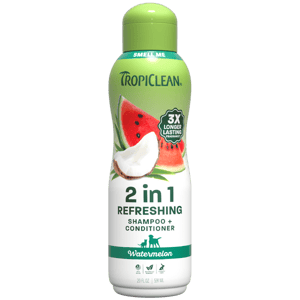 TROPICLEAN Dog & Cat 2-in-1 Watermelon Shampoo & Conditioner 20 oz product photo