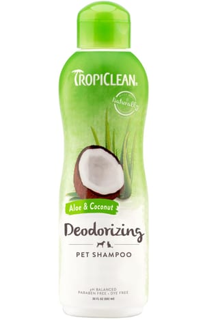 TROPICLEAN Dog & Cat Aloe Coconut Deodorizing Pet Shampoo 20 oz product photo