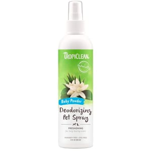 TROPICLEAN Dogs & Cats Baby Powder Deodorizing Spray 8 oz product photo