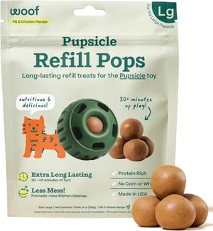 WOOF Dog Pupsicle Chicken & Peanut Butter Refill Pops Treats product photo
