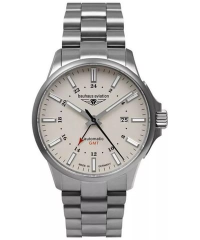 Bauhaus 2868M-5 Aviation Automatisch Titanium GMT Herenhorloge 42mm product photo