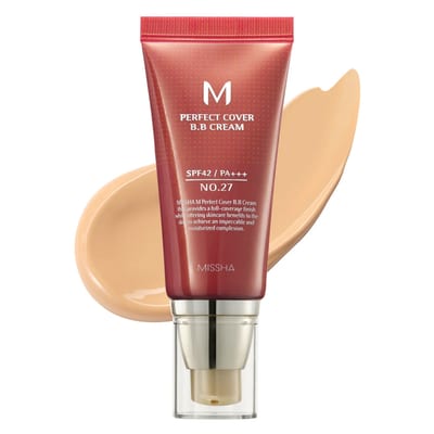 Missha M Perfect Cover Serum BB Cream #27 Honey Beige product photo
