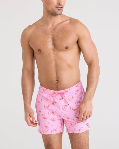 SAXX Men's Oh Buoy 2N1 Swim Shorts in Pink product photo