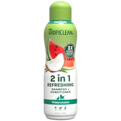 TROPICLEAN Dog & Cat 2-in-1 Watermelon Shampoo & Conditioner 20 oz product photo