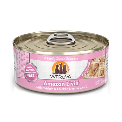 Weruva Amazon Livin with chicken and chicken liver in gravy 3oz product photo