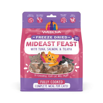 WERUVA Cat Mideast Feast Tuna, Salmon & Tilapia Freeze-Dried Food & Topper product photo