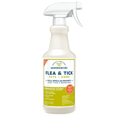 WONDERCIDE Dog & Cat Lemongrass Flea & Tick Spray For Pets & Home With Natural Essential Oils 16 oz product photo