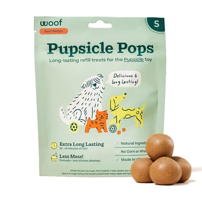 WOOF Dog Pupsicle Beef & Peanut Butter Refill Pops Treats product photo