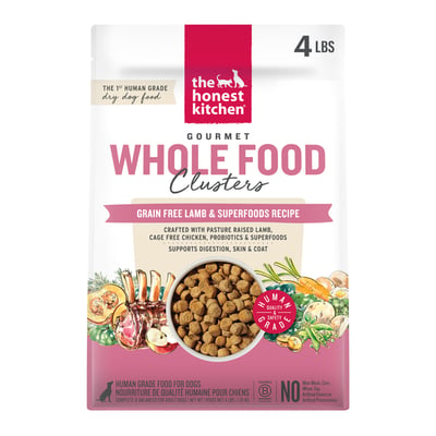 The Honest Kitchen Whole Food Clusters lamb dog food bag product photo