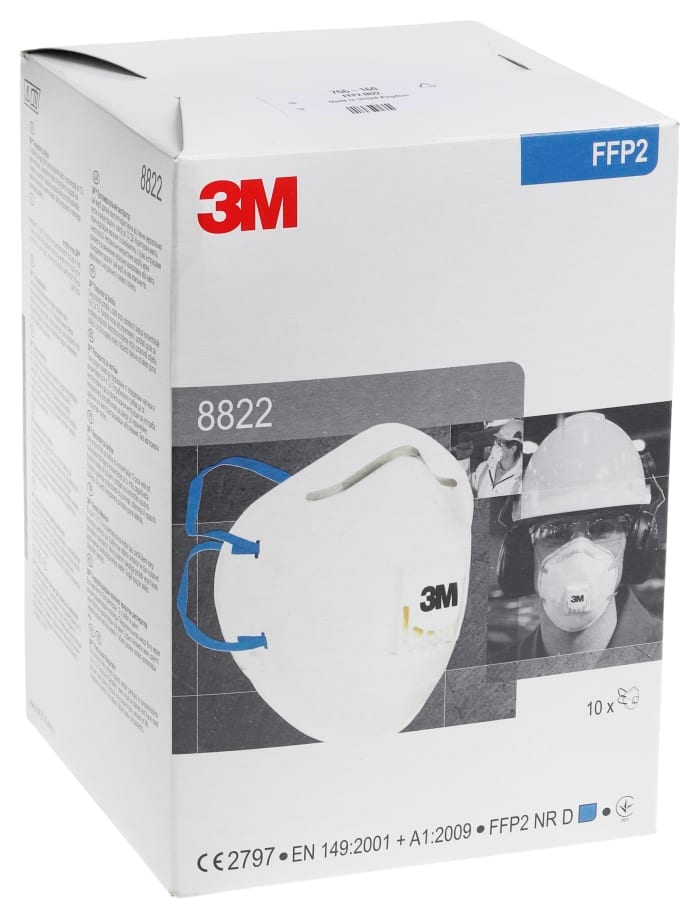 3M 10 Premium Masks FFP2 8822 professional product photo ready to upload to shopify