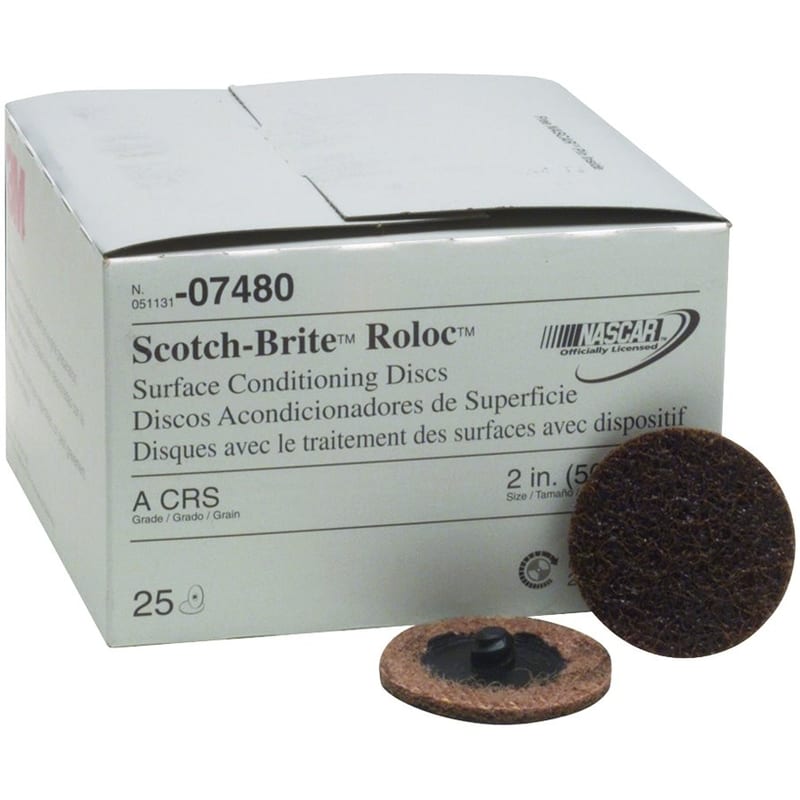 3M Box 25 Brown Roloc Disc professional product photo ready to upload to shopify