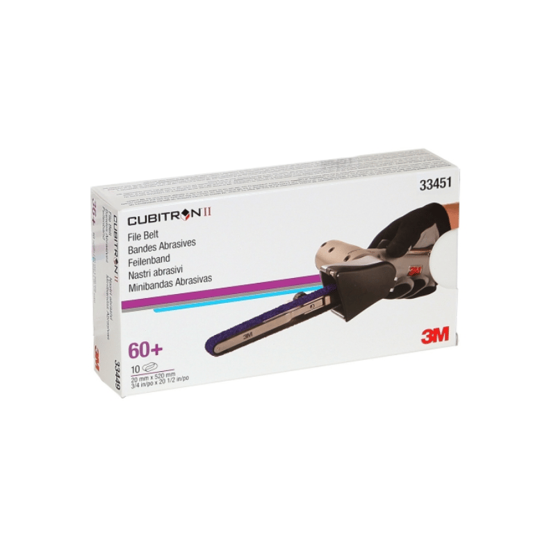 3M Cubitron II P60 Abrasive Belts 20mm x 520mm professional product photo ready to upload to shopify