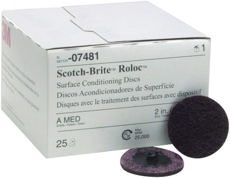 3M Med Red Roloc Discs Pack professional product photo ready to upload to shopify