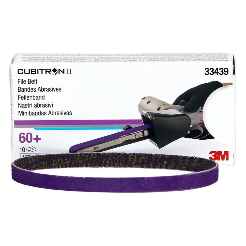 3M P60 10mm Cubitron Belts professional product photo ready to upload to shopify