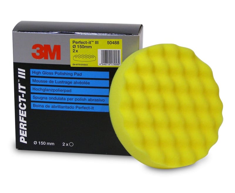 3M Perfect It 3 Yellow Compound Pad professional product photo ready to upload to shopify