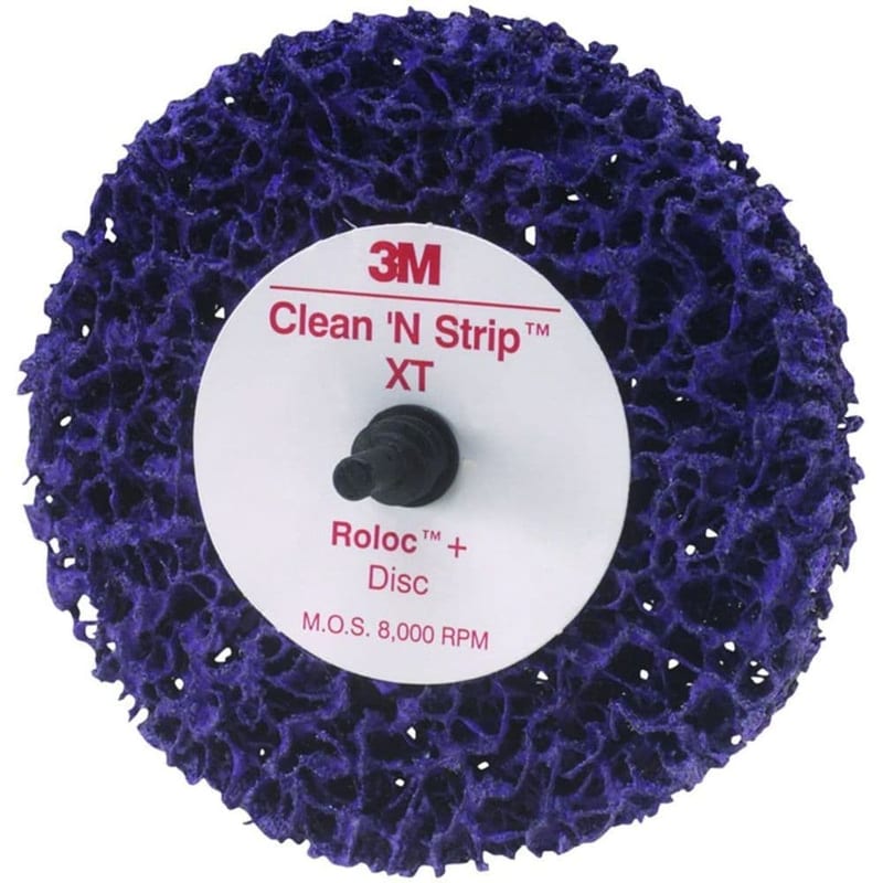 3M Scotch-Brite Roloc+ Clean and Strip XT Pro Disc – Purple, 100mm professional product photo ready to upload to shopify