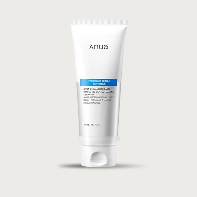 8 Hyaluronic Acid Hydrating Gentle Foaming Cleanser 150ml professional product photo ready to upload to shopify