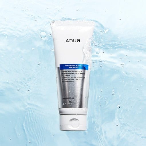 8 Hyaluronic Acid Hydrating Gentle Foaming Cleanser 150ml professional product photo ready to upload to shopify