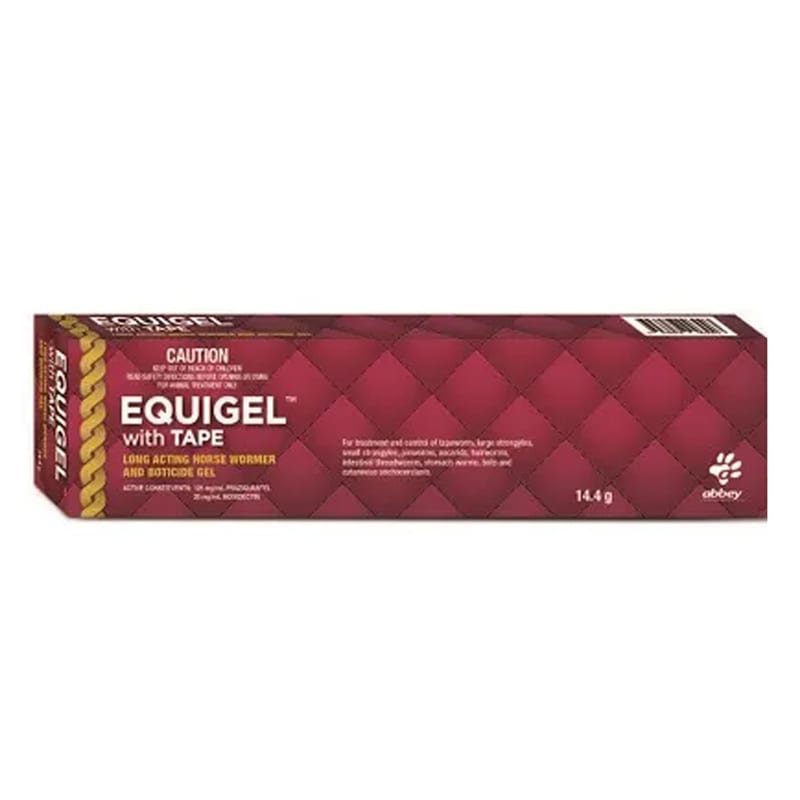 Abbey Labs Equigel with Tape Horse Wormer professional product photo ready to upload to shopify