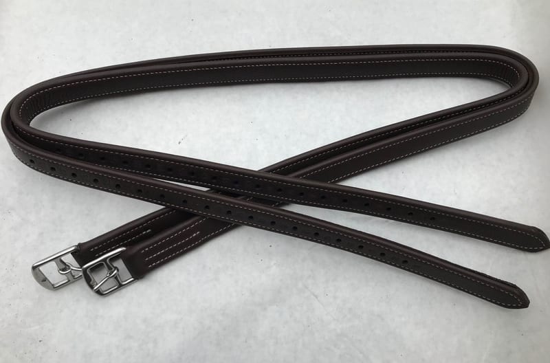 Adam Ellis Stirrup Leathers professional product photo ready to upload to shopify